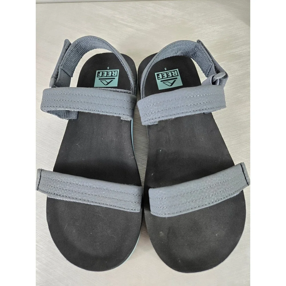 Reef Kids Ahi Convertible Sandals Charcoal Black Blue Size 5 EUR 36 Sporty